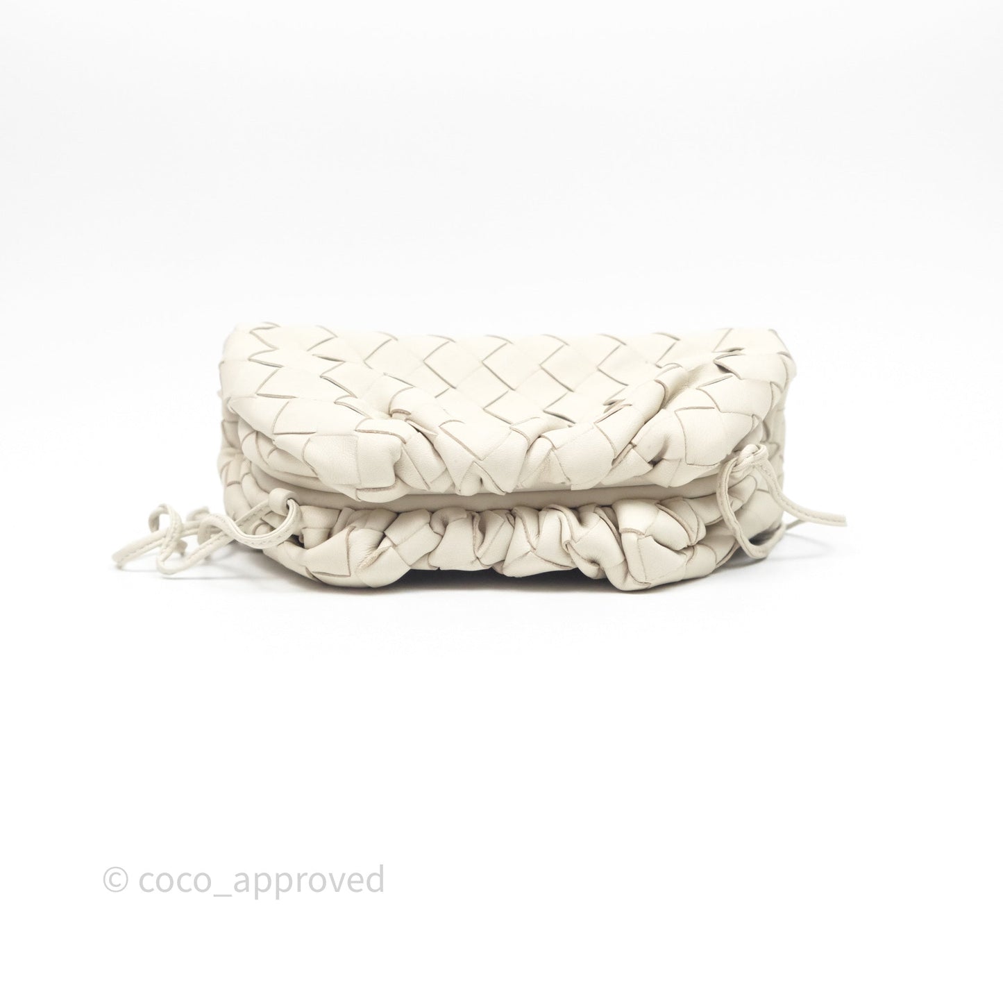 Bottega Veneta Mini Pouch Chalk Intrecciato Calfskin