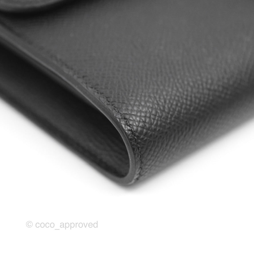 Hermès Constance Long To Go Wallet Black Epsom Gold Hardware