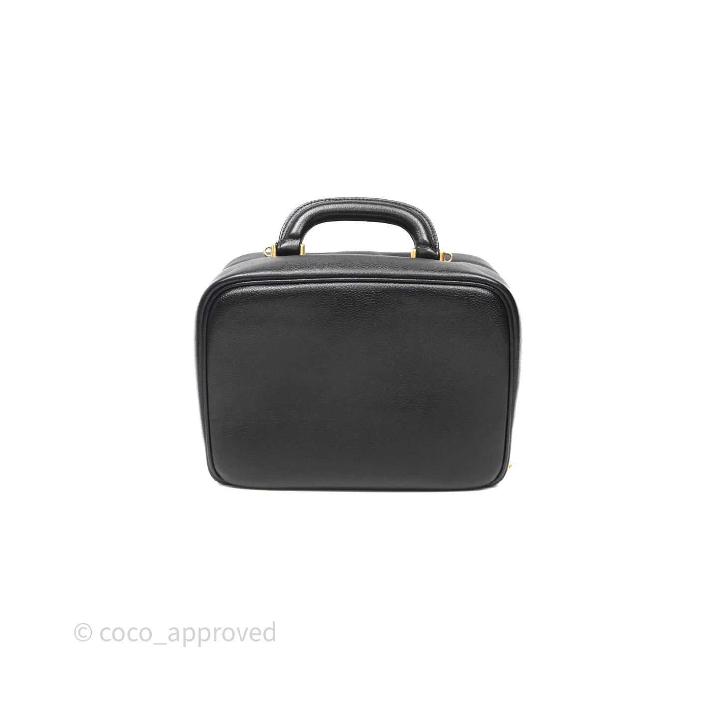 Chanel Vintage Timeless Vanity Case Caviar 24K Gold Hardware
