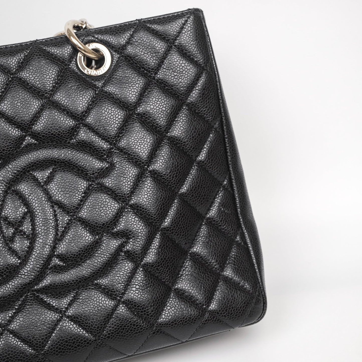 Chanel GST Black Caviar Silver Hardware