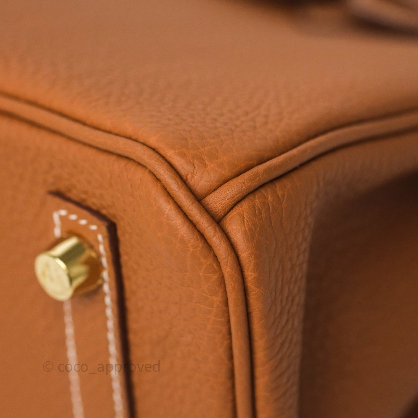 Hermes Birkin 25 Retourne Gold 37 Togo Gold Hardware