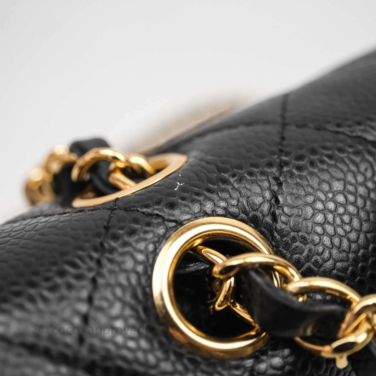 Chanel Medium Classic Flap Quilted Black Caviar Gold Hardware