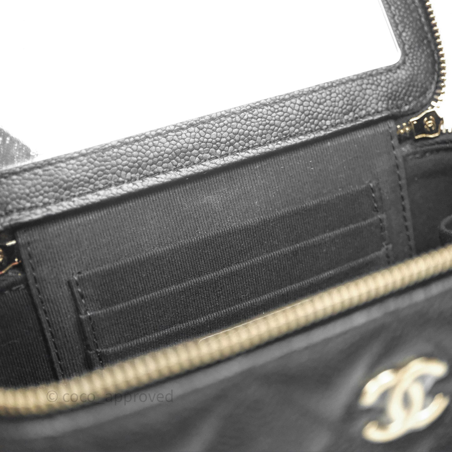 Chanel Classic Vanity with CC Logo Chain Caviar Gold Hardware
