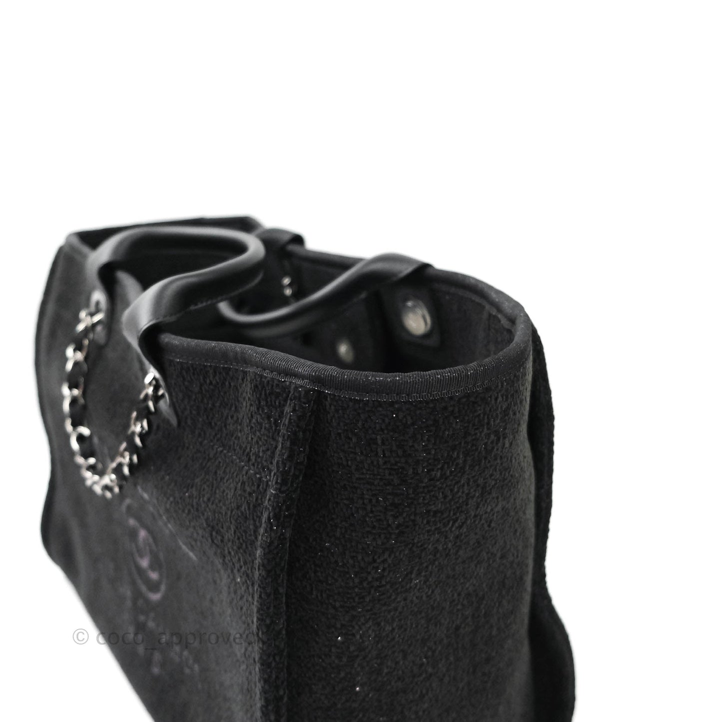 Chanel Large Deauville Black Glitter Lurex