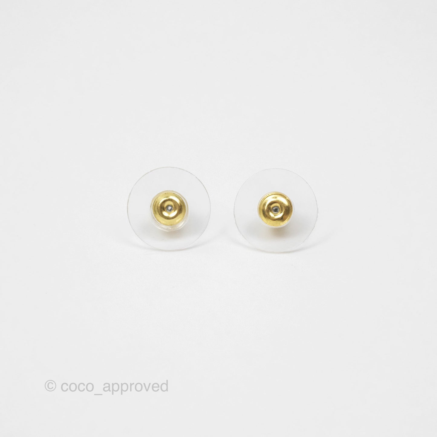Chanel CC Heart Earrings Pink Gold Tone 24S