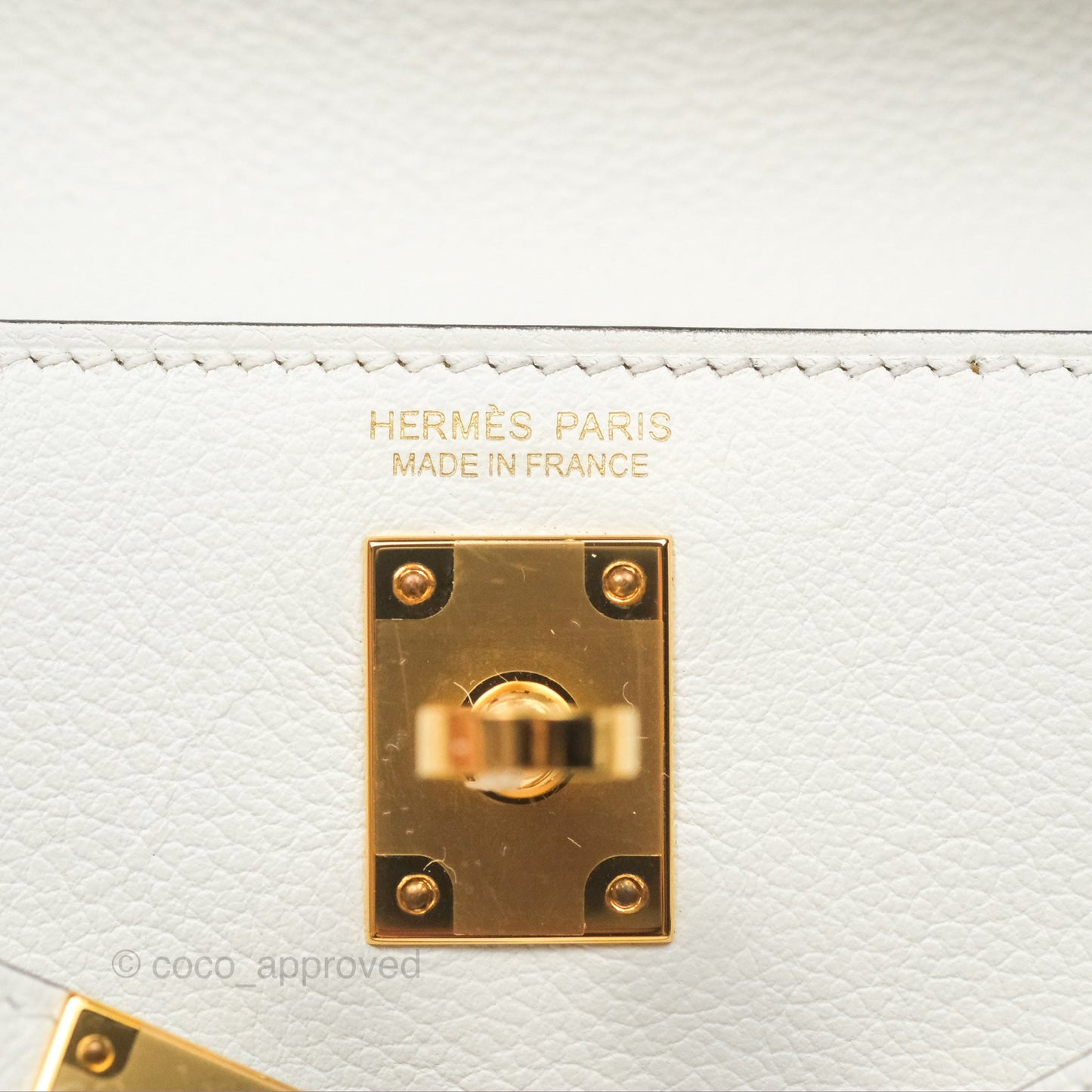 Hermès Kelly Danse II Bag Blanc/Kraft Evercolor Gold Hardware