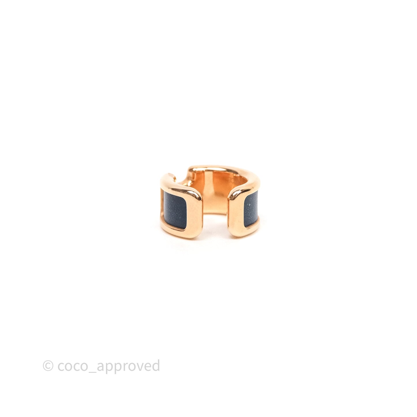 Hermes Olympe Ear Cuff Small Model Bleu Saphir Rose Gold
