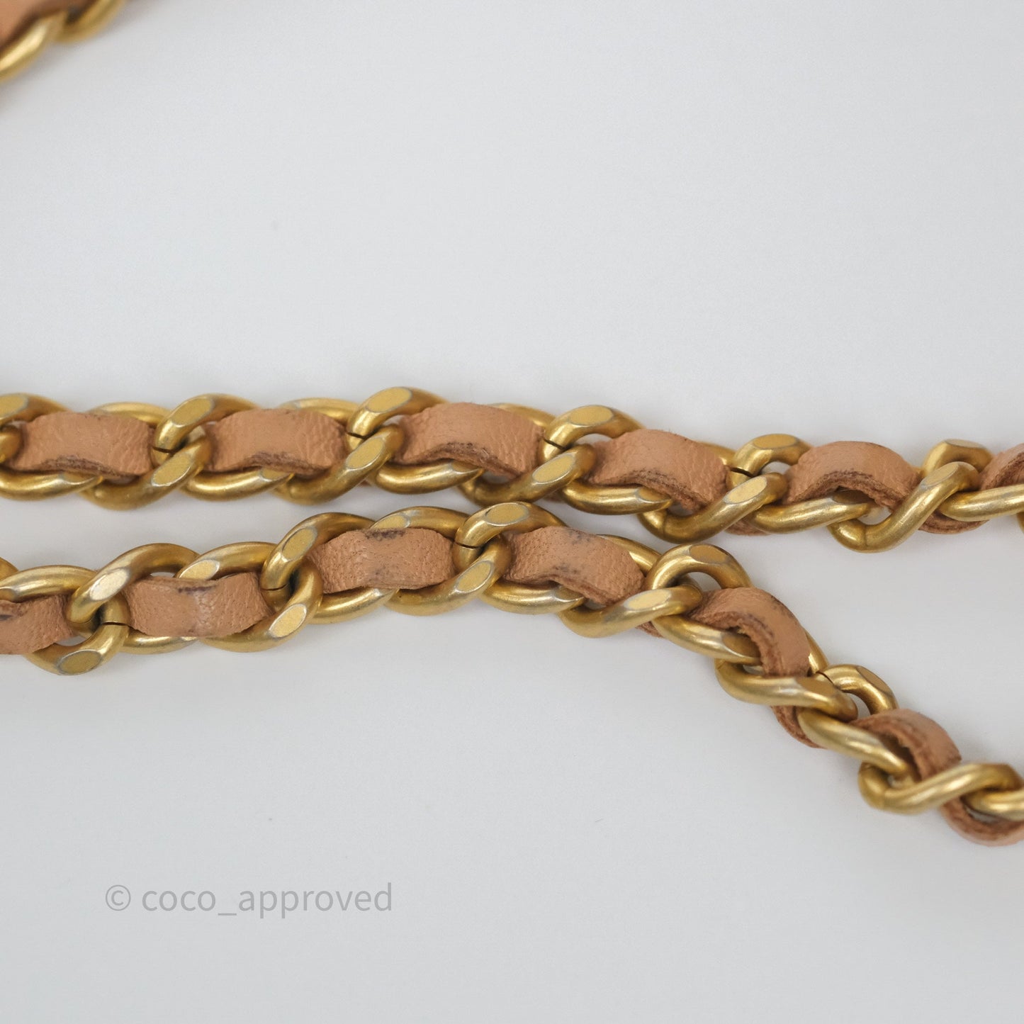 Chanel Top Handle Vanity with Chain Beige Lambskin Aged Gold Hardware