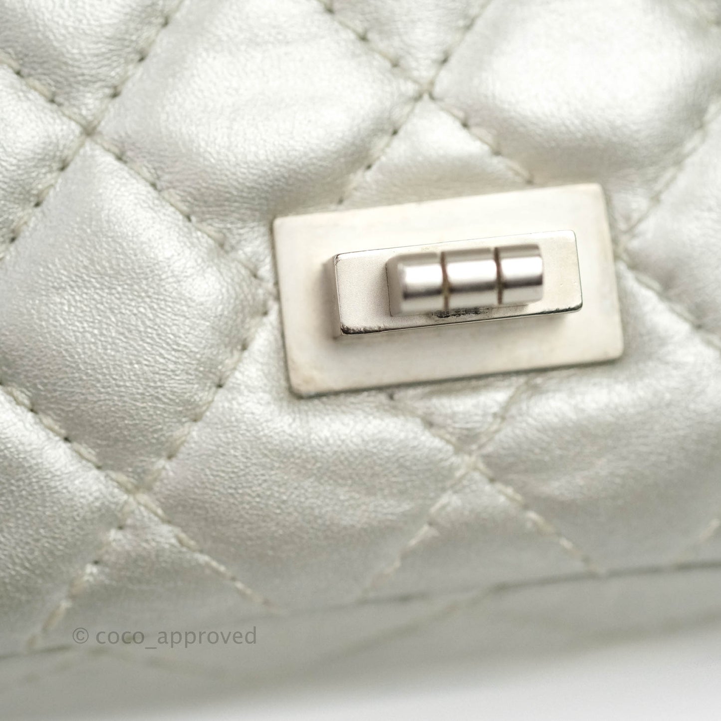 Chanel Reissue Quilted Aged Calfskin Metallic Silver Matte Silver Hardware 225