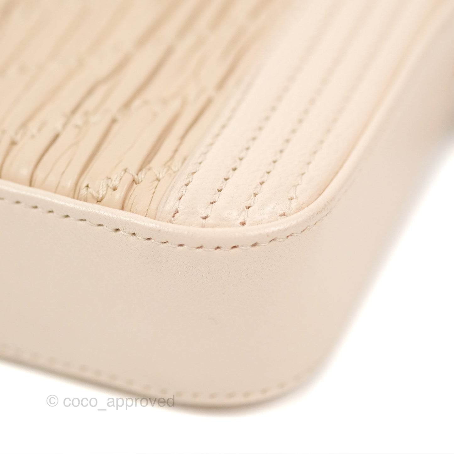 Chanel Boy Double Zip Clutch On Chain Chevron Pale Beige Aged Gold Hardware