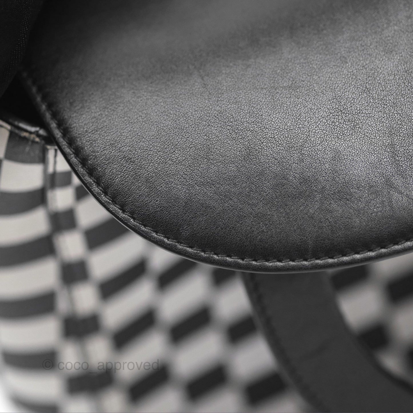 Christian Dior Medium Lady Dior Checkered Black/ White Calfskin