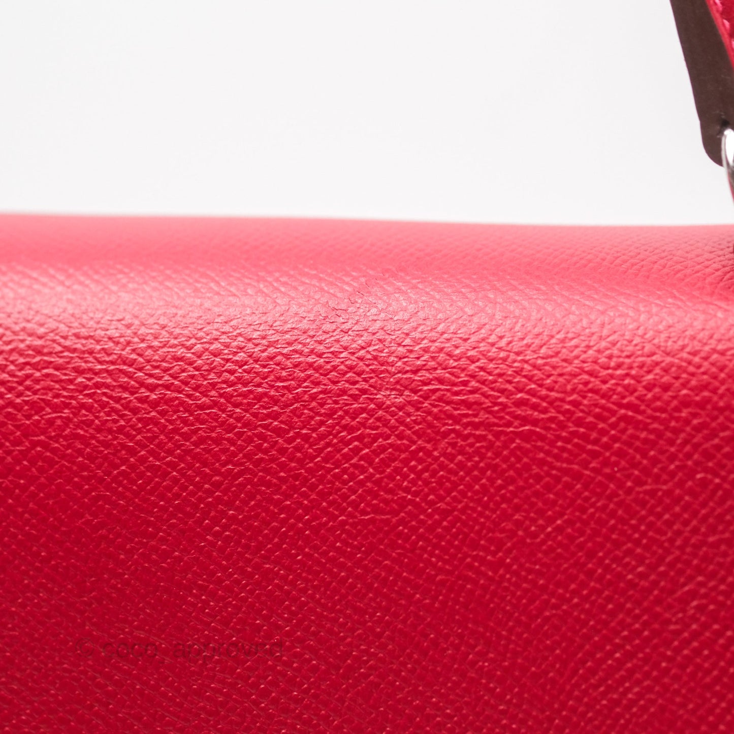 Hermès Kelly 32 Sellier Rouge Casaque Q5 Epsom Palladium Hardware