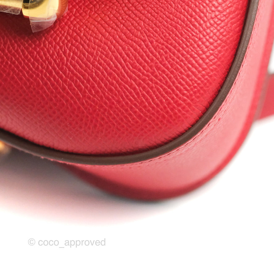 Hermès Della Cavalleria Mini Bag Rouge Piment Epsom Gold Hardware