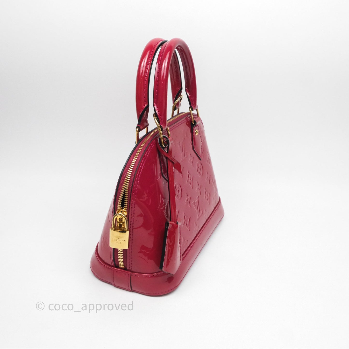 Louis Vuitton Alma BB Red Patent Gold Hardware