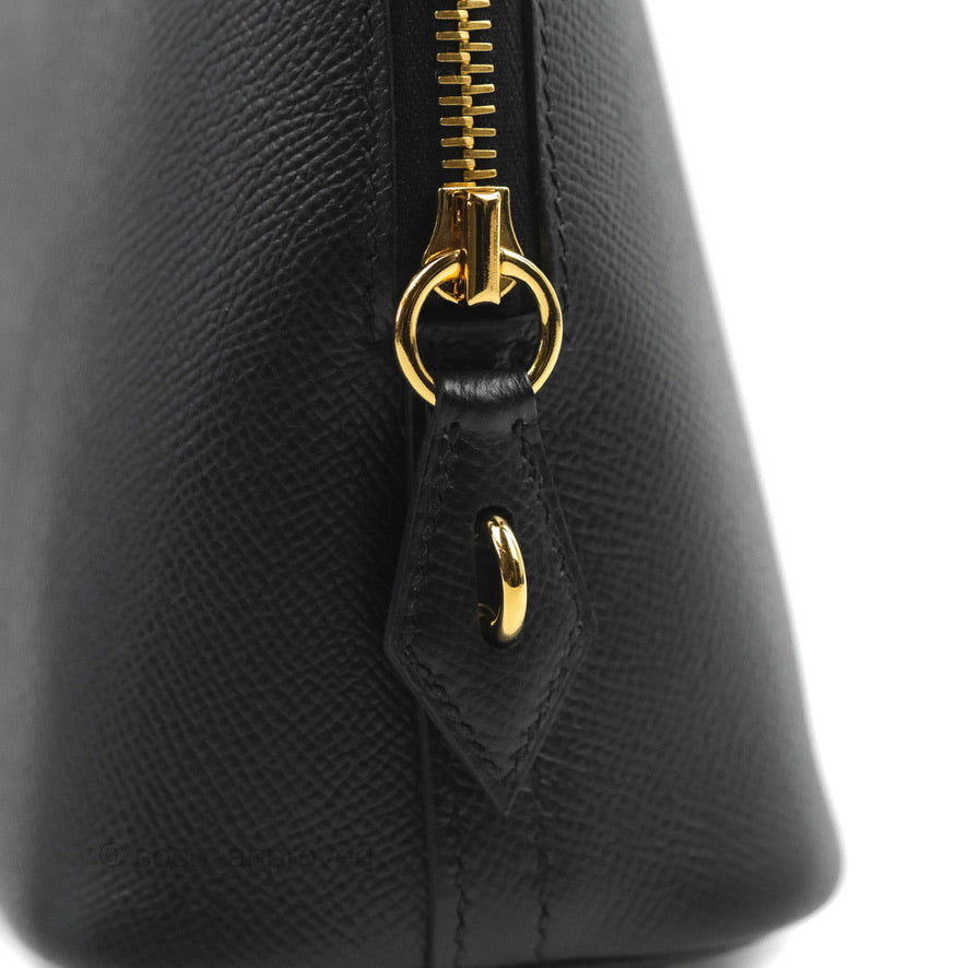 Hermès Bolide 1923 25 Black Epsom Gold Hardware