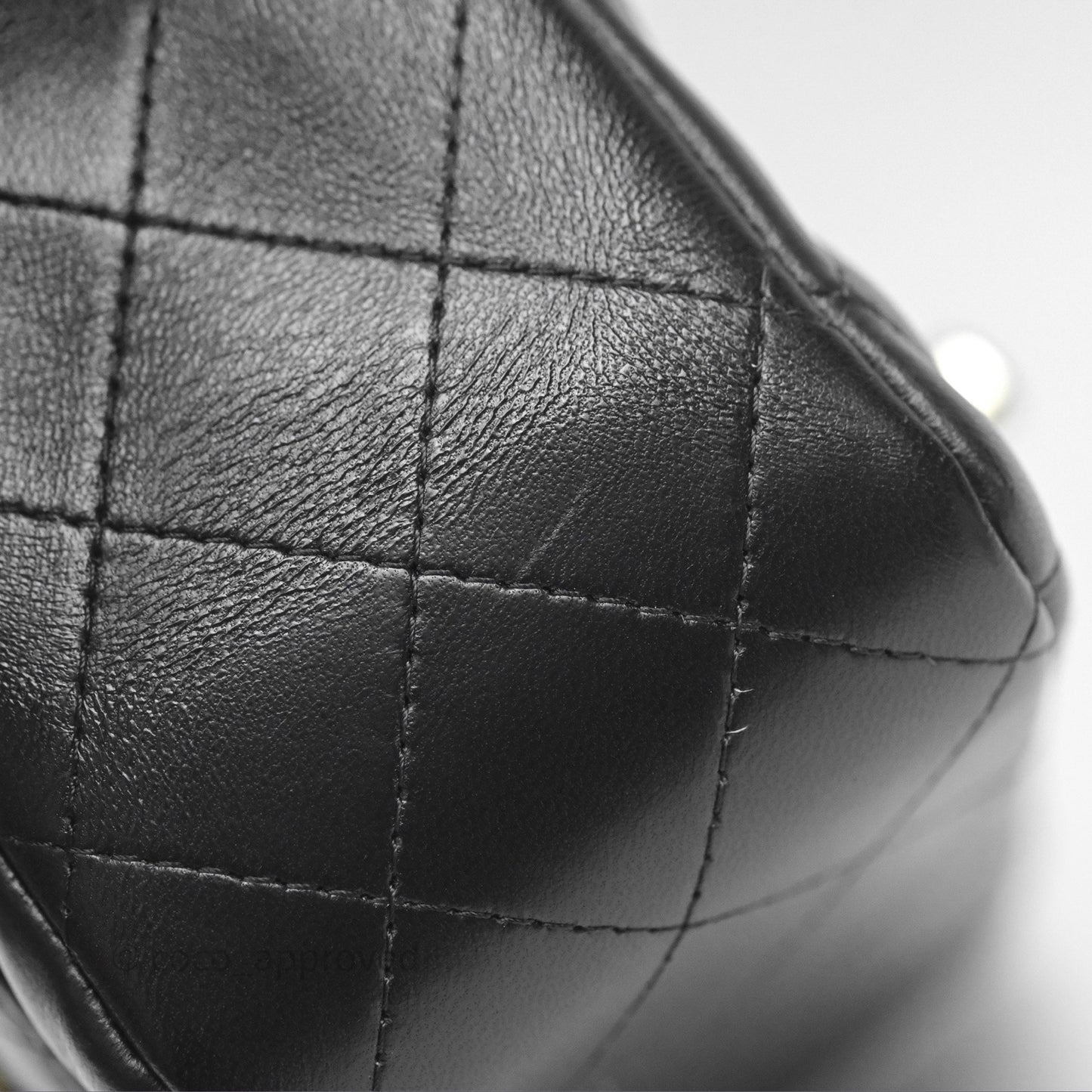 Chanel Mini Square Flap Quilted Black Lambskin Gold Hardware