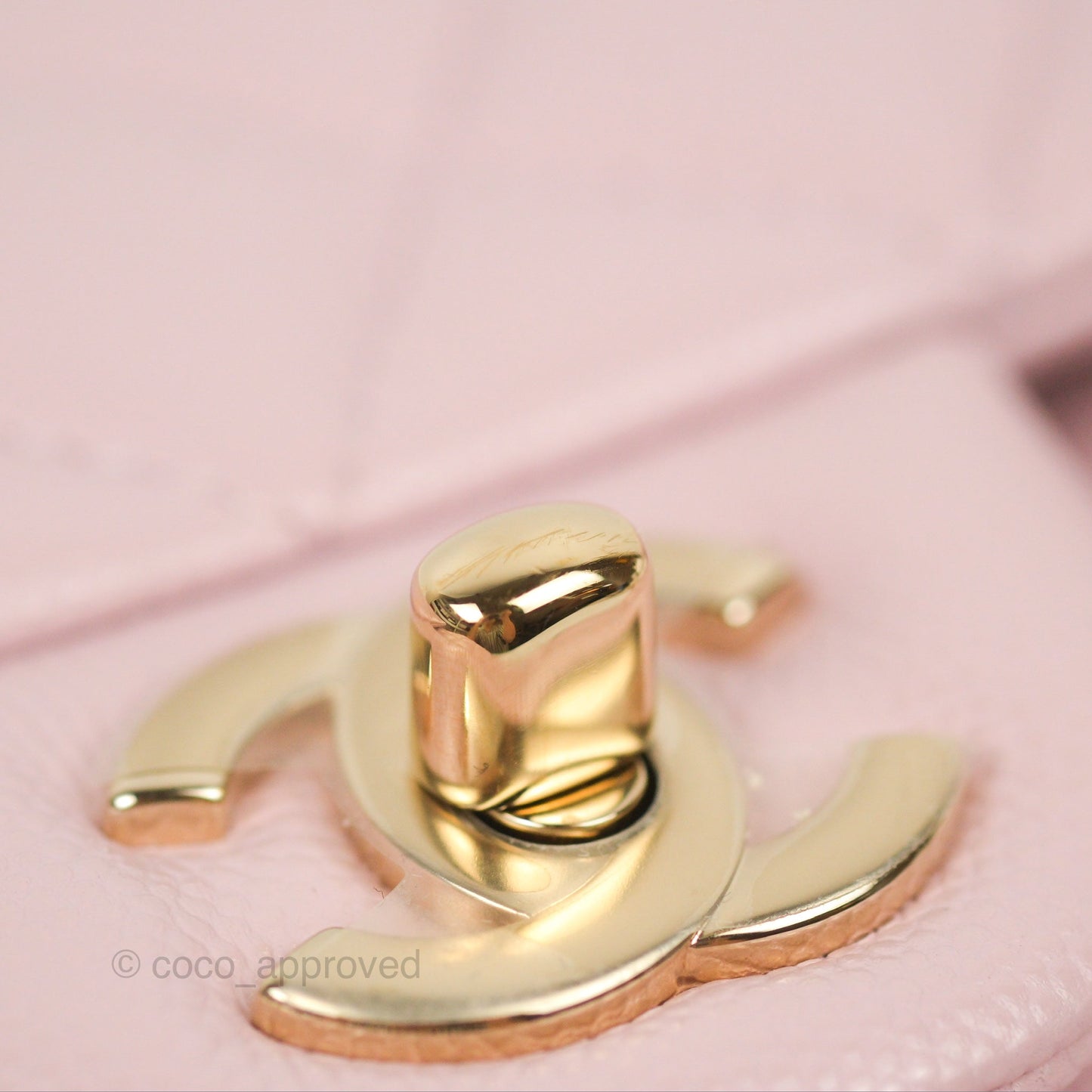 Chanel Small Classic Quilted Flap Pink Caviar Gold Hardware 21S