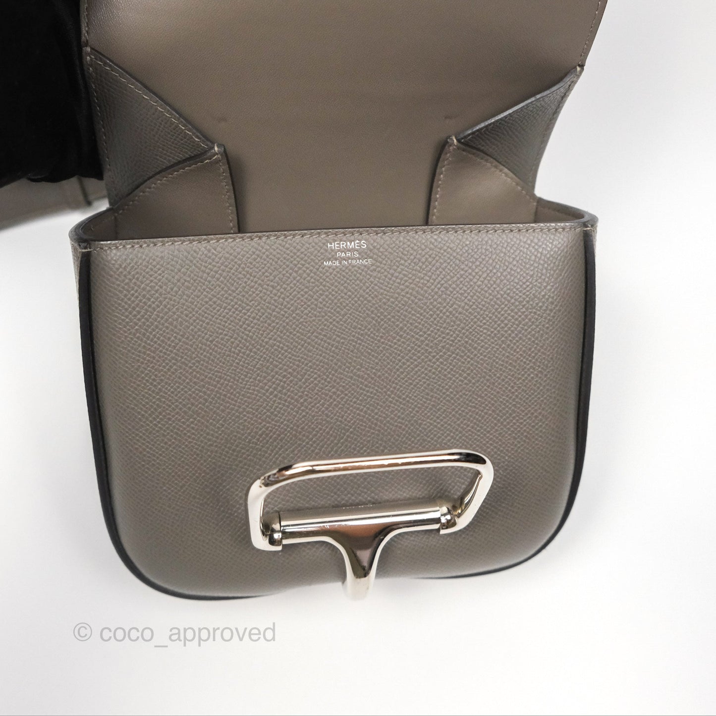 Hermès Della Cavalleria Mini Bag Gris Meyer 0L Epsom Palladium Hardware
