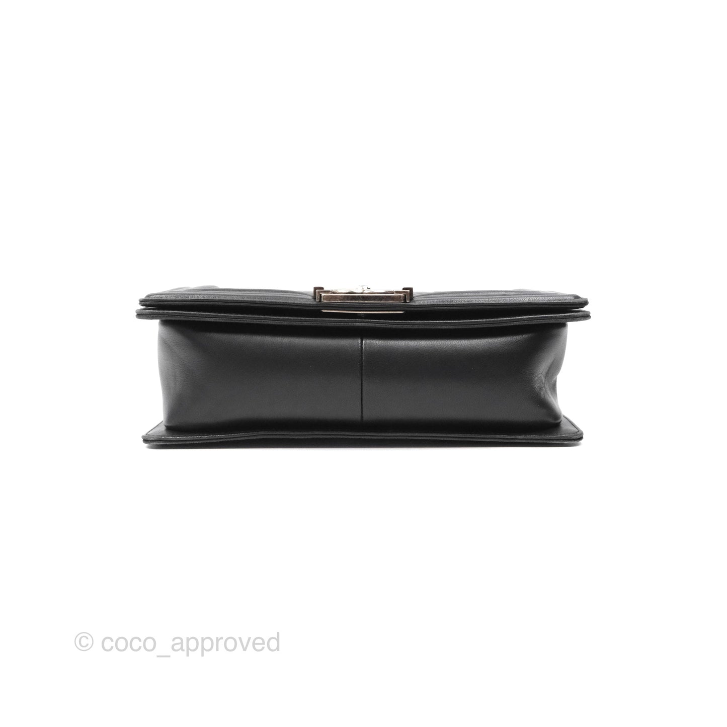 Chanel Quilted Medium Boy Black Lambskin Ruthenium Hardware