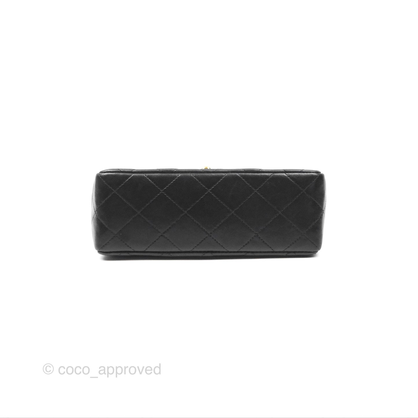 Chanel Vintage Mini Square Black Lambskin 24K Gold Hardware
