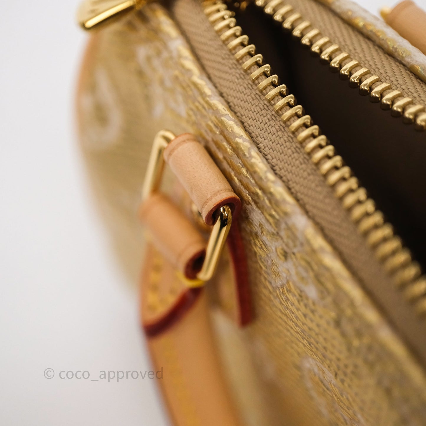 Louis Vuitton Nano Speedy Monogram Gold Jacquard Fabric