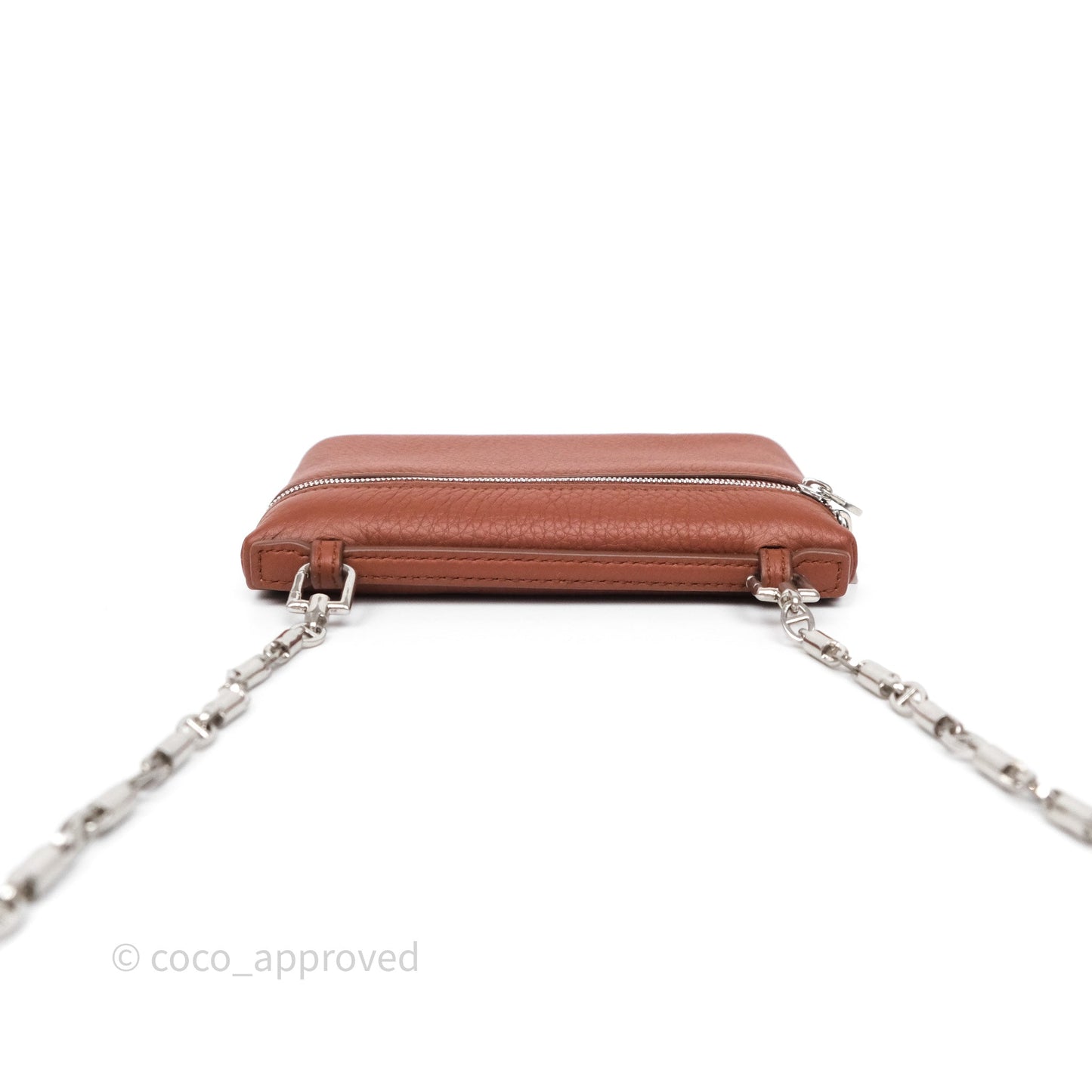 Loro Piana Extra Pocket Mini Pouch Kummel Grained Calfskin