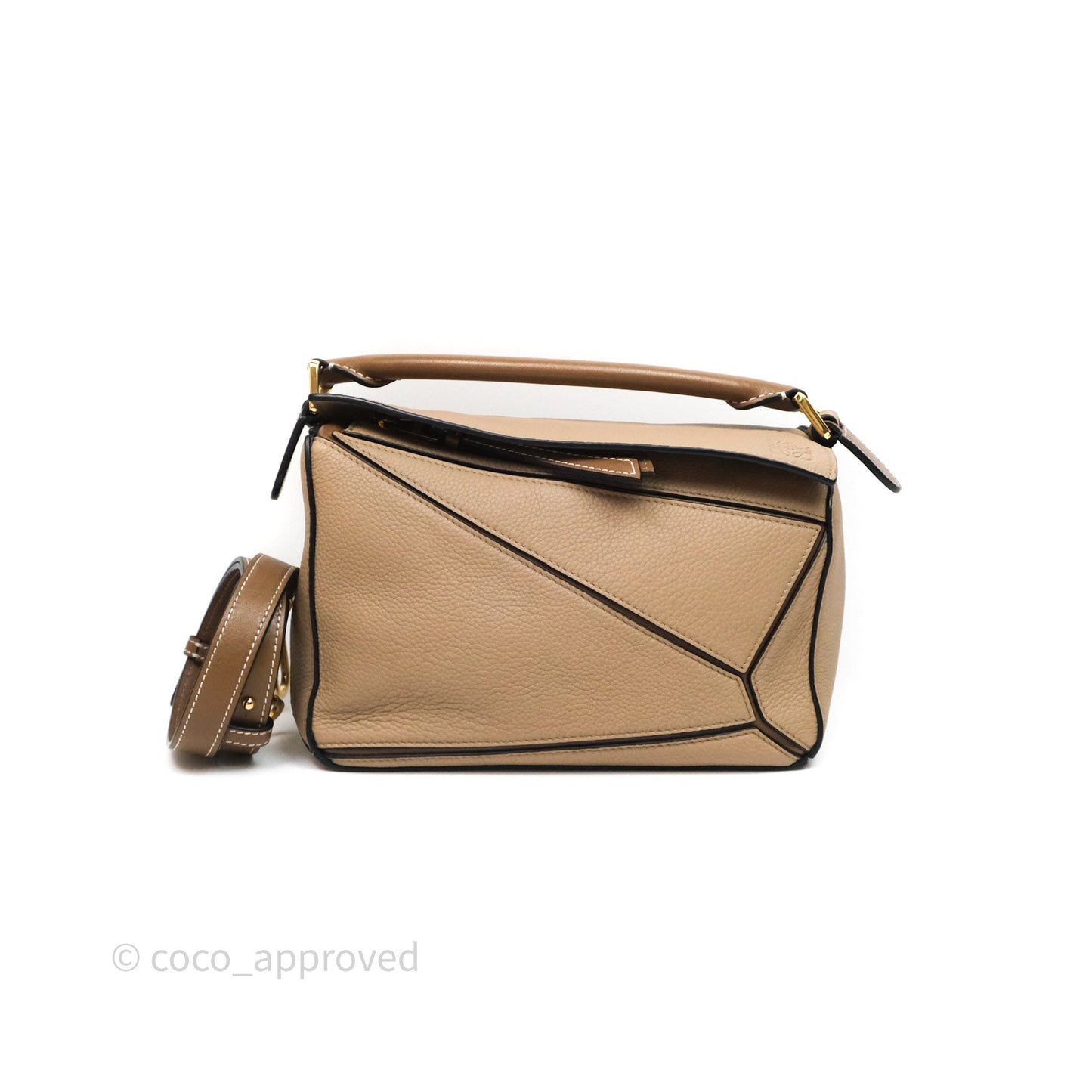 Loewe Small Puzzle Bag Sand Mink Grained Calfskin