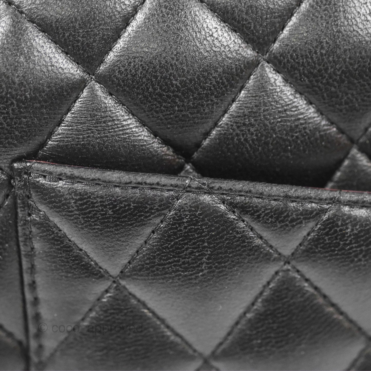 Chanel Classic M/L Medium Flap Quilted Black Lambskin Gold Hardware