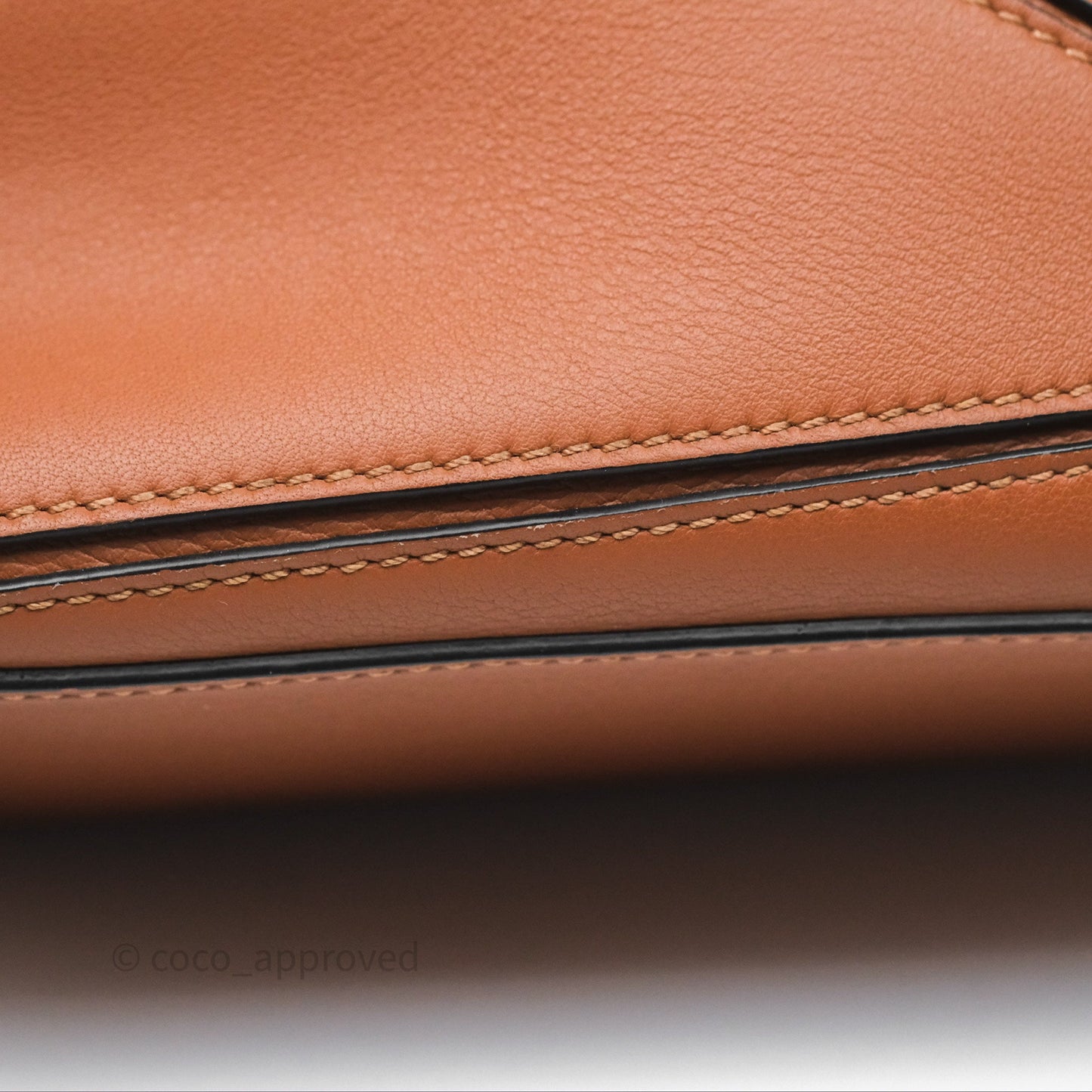 Loewe Mini Puzzle Bag Tan Calfskin Palladium Hardware