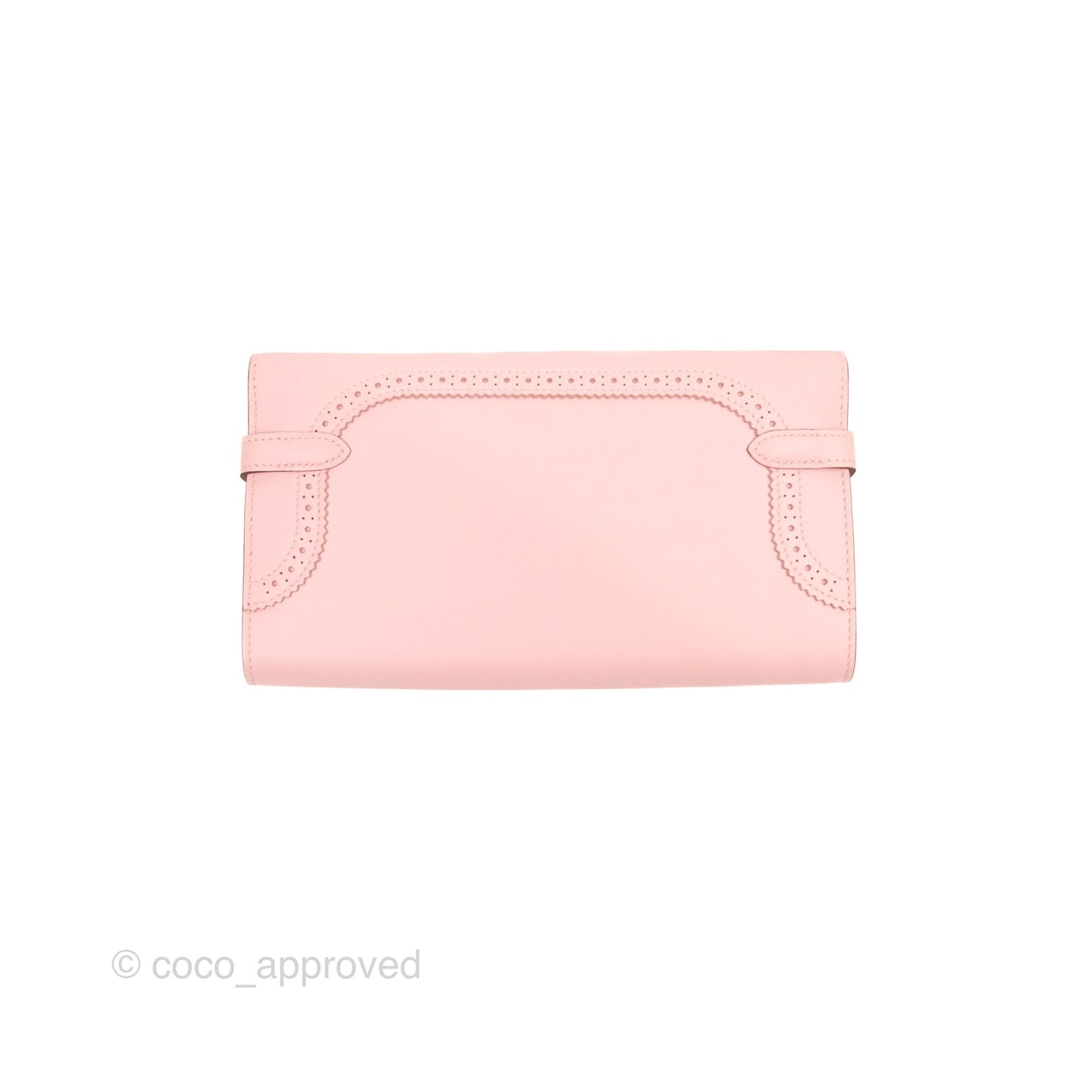 Hermès Ghillies Kelly Wallet Rose Sakura Swift Palladium Hardware