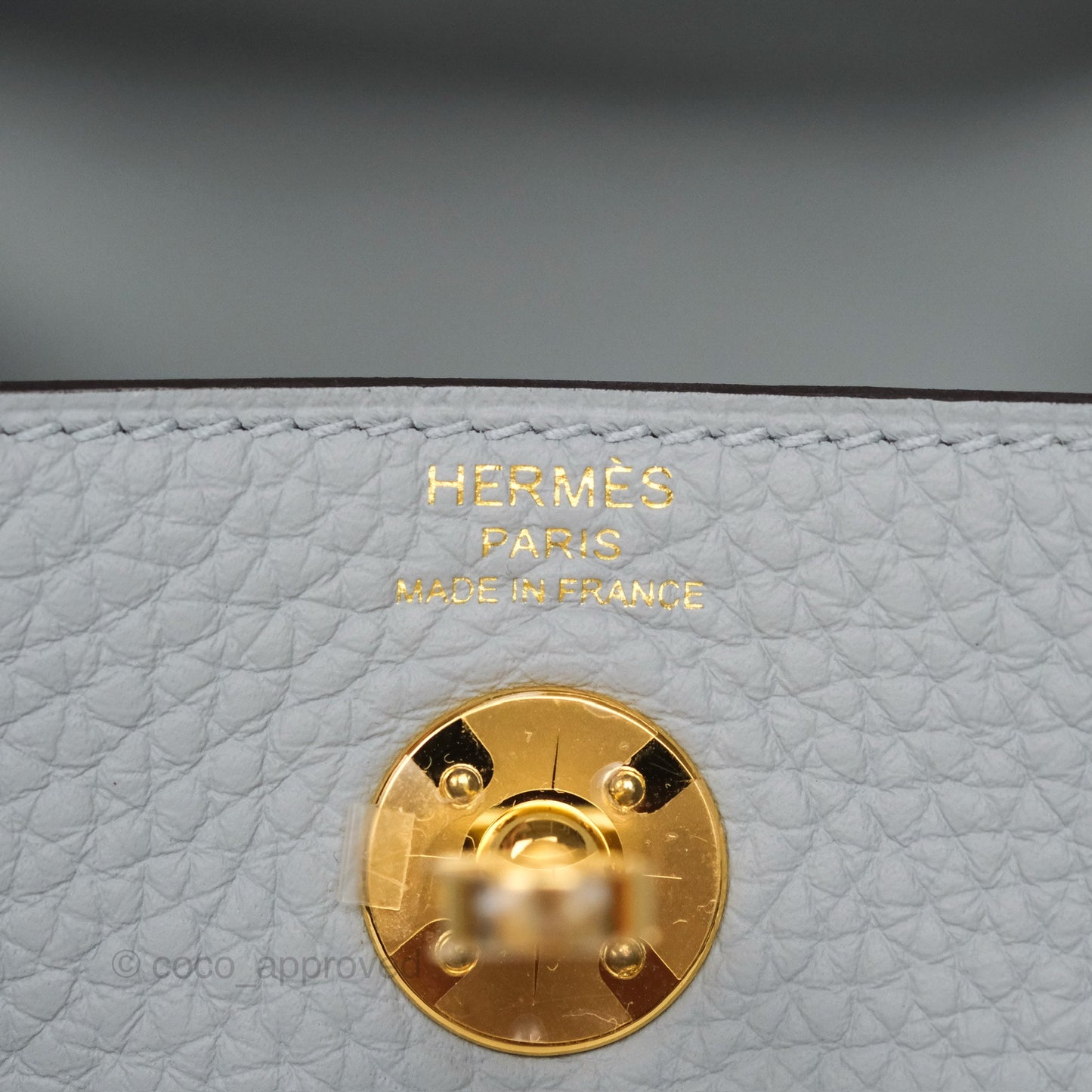 Hermès Mini Lindy 20 Blue Glacier 8U Clemence Gold Hardware