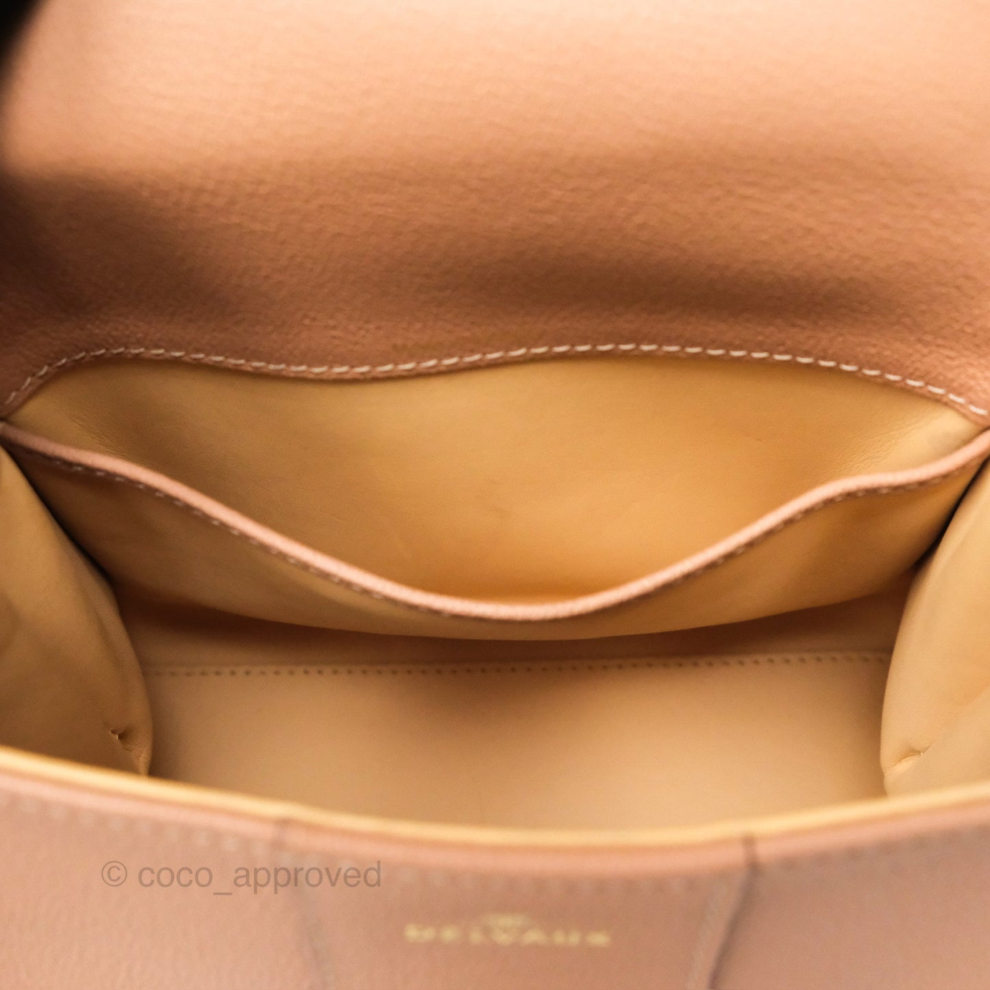 Delvaux Mini Brillant Bag Nude Grained Calfskin Gold Hardware