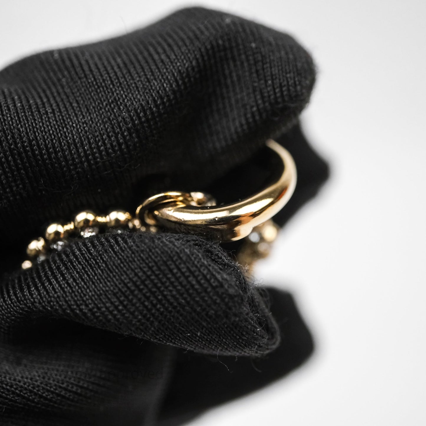 Chanel Crystals Round Heart Drop Earrings Gold Tone 25P