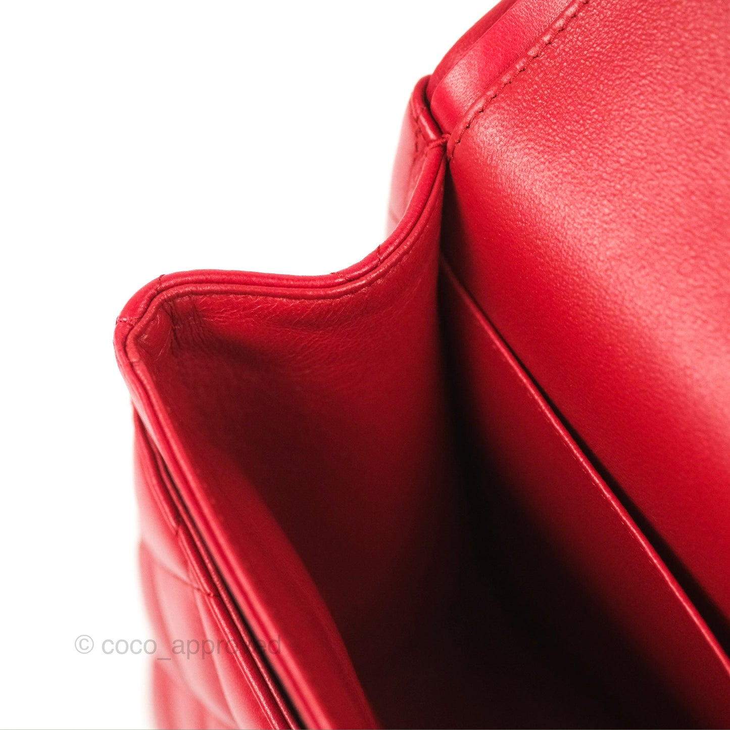 Chanel Jumbo Double Flap Red Lambskin Silver Hardware⁣⁣