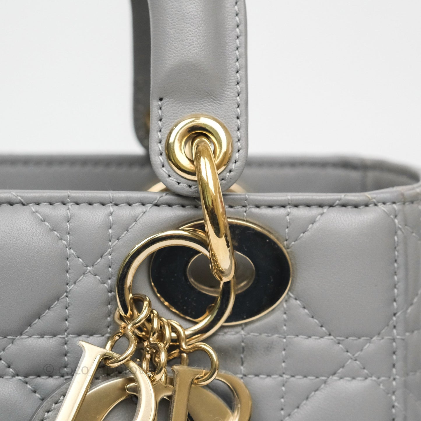Dior Lady Dior My ABCDior Grey Lambskin Cannage