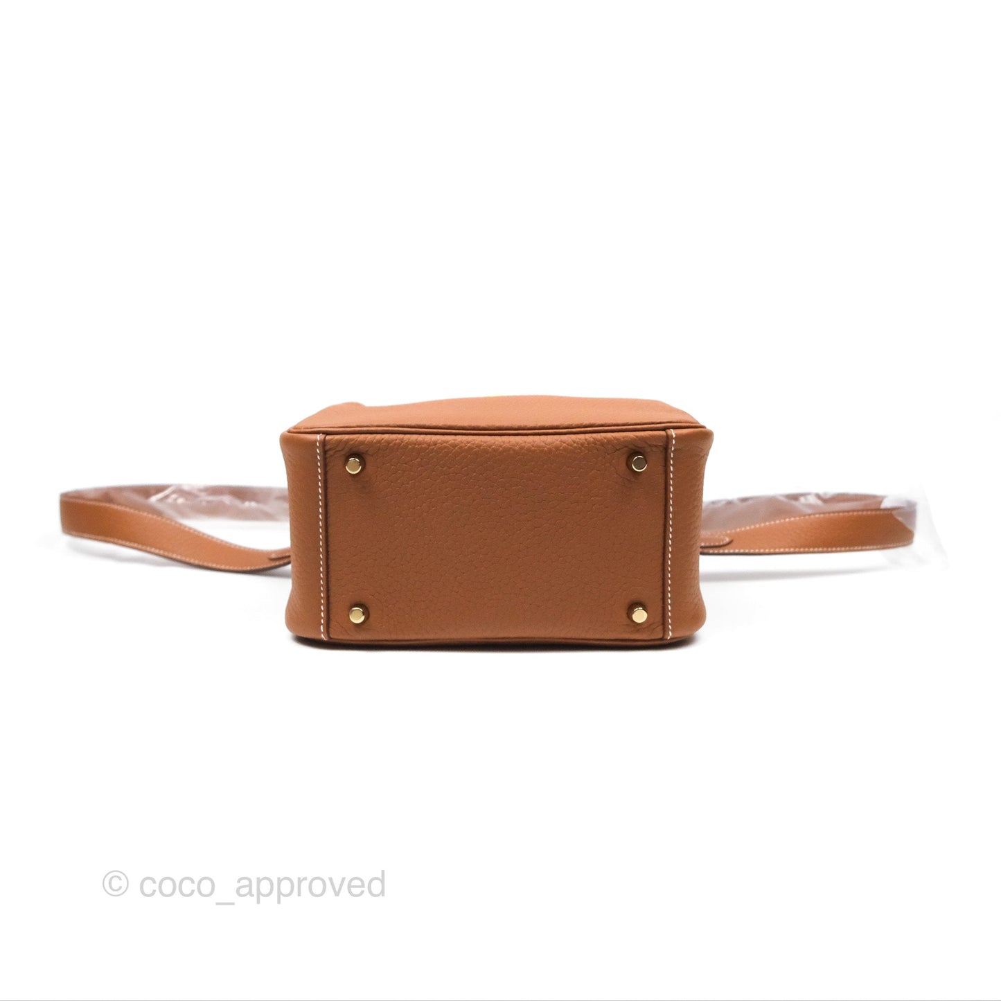 Hermès Mini Lindy 20 Gold Clemence Gold Hardware