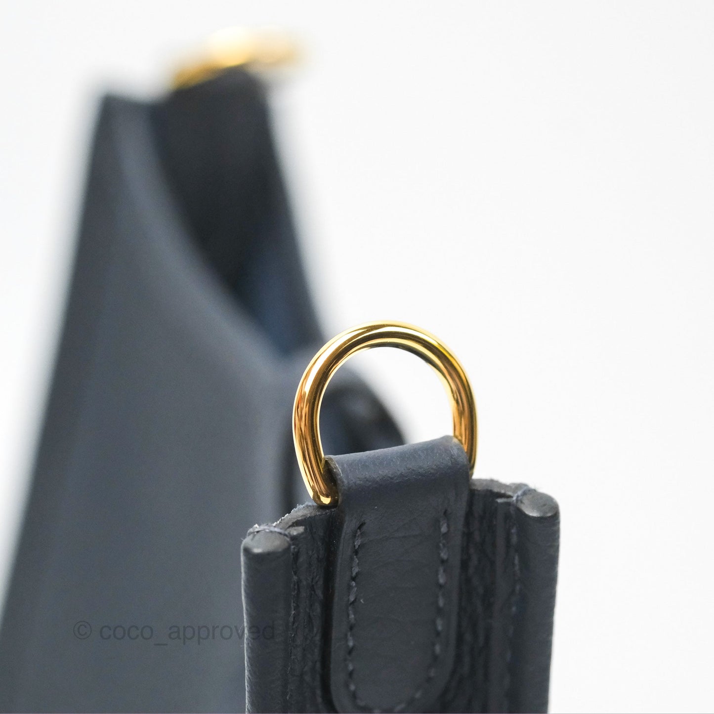 Hermès Mini Evelyne 16 Bleu Nuit 2Z/ Bleu Indigo 76 Clemence Gold Hardware