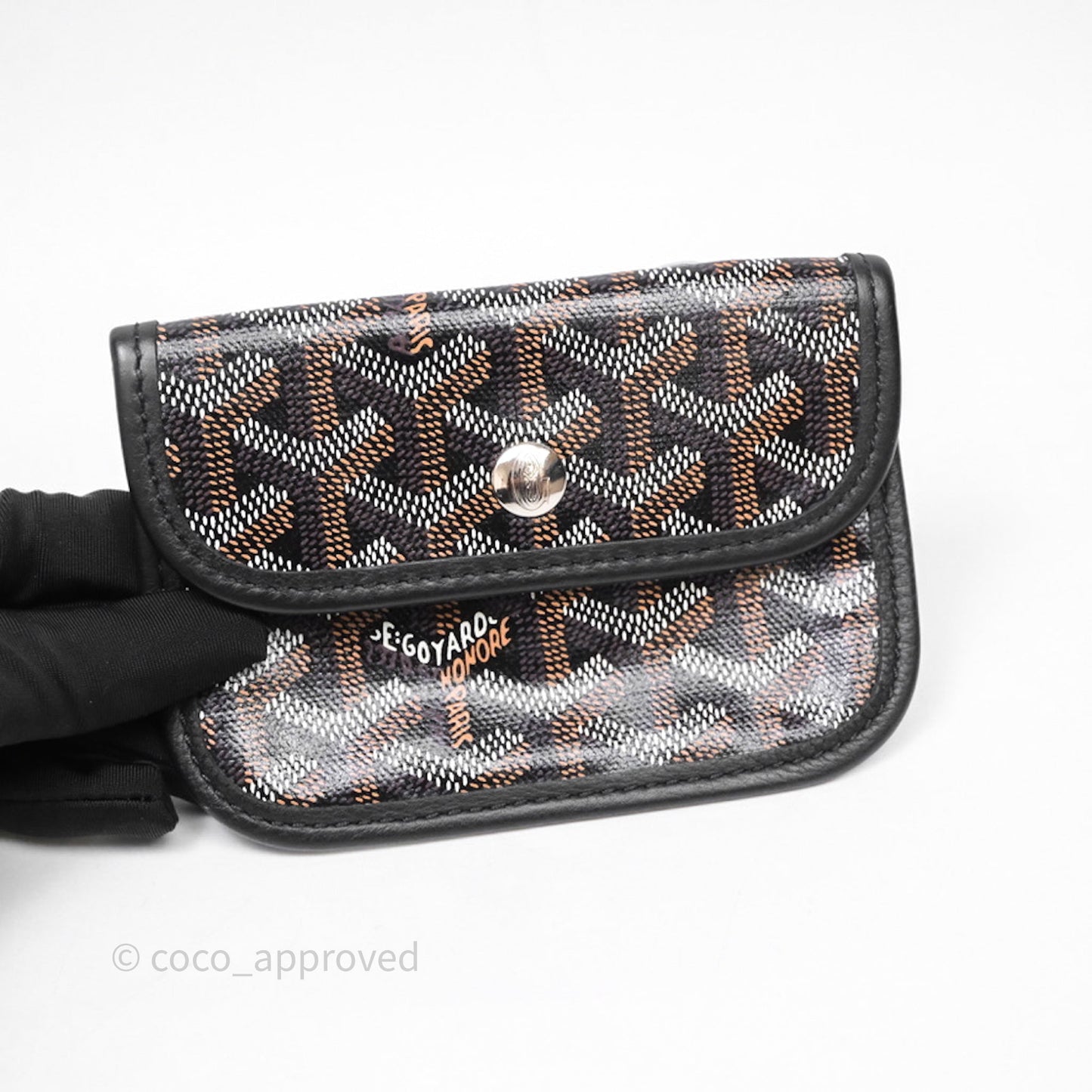 Goyard Anjou Mini Bag Goyardine Canvas Black