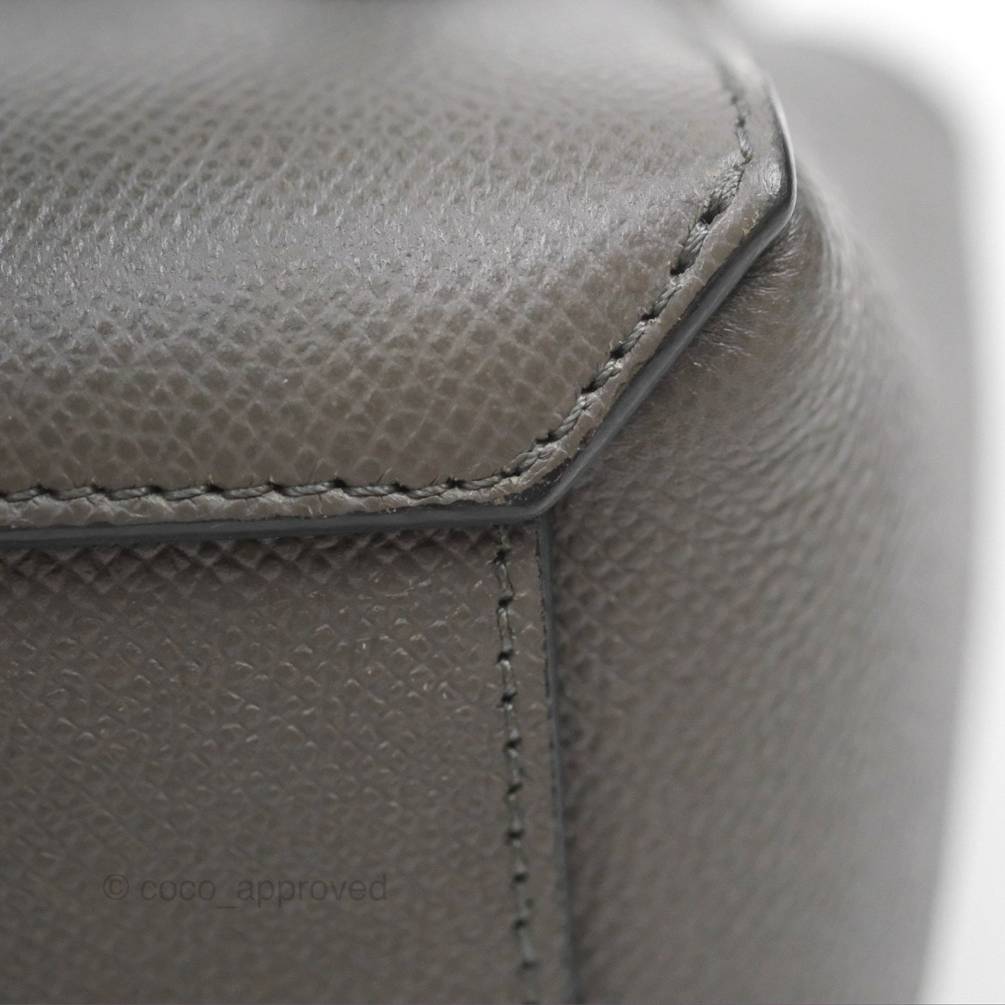 Celine Pico Belt Bag Grey Grained Calfskin Gold Hardware