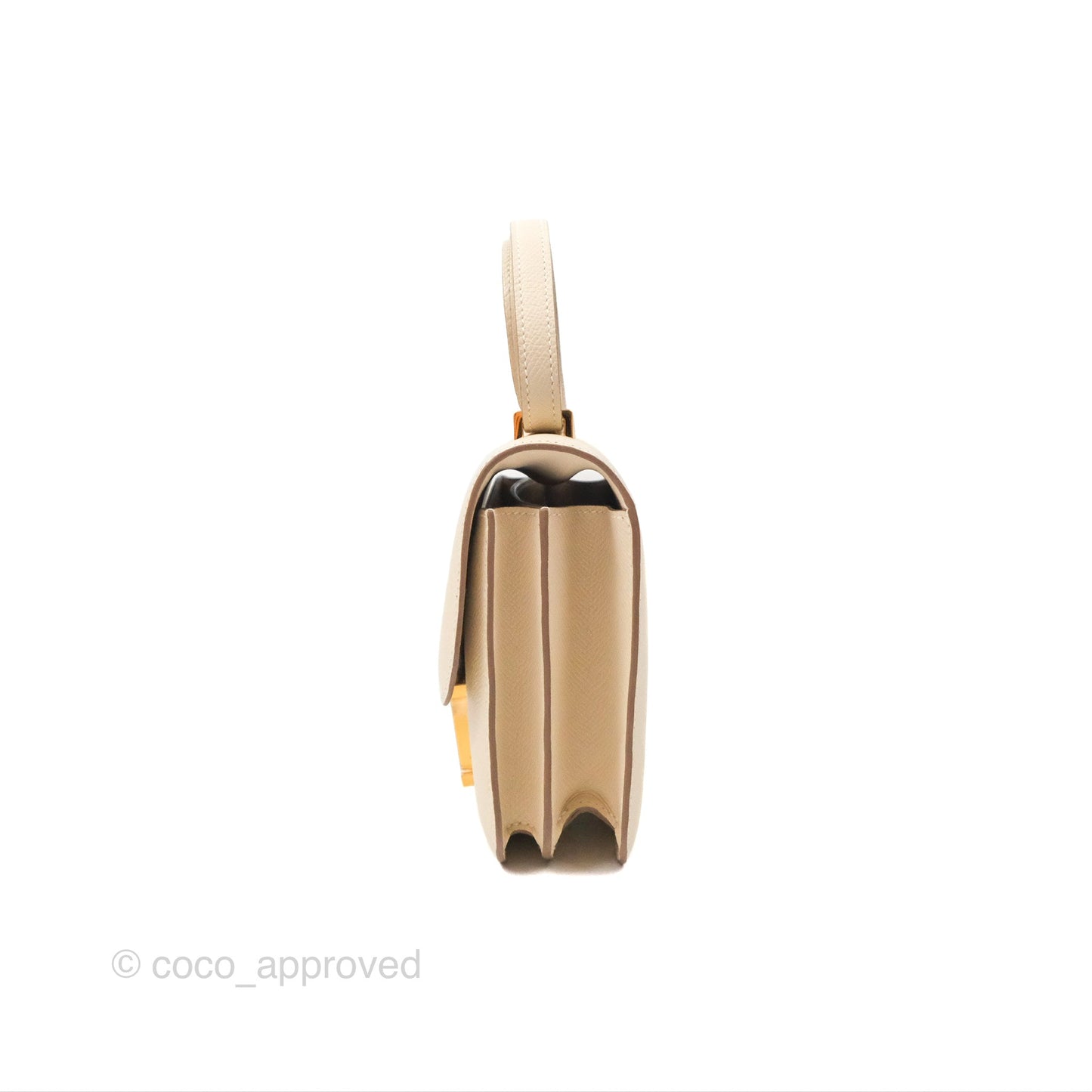 Hermès Constance Mini 18cm Craie Epsom Gold Hardware