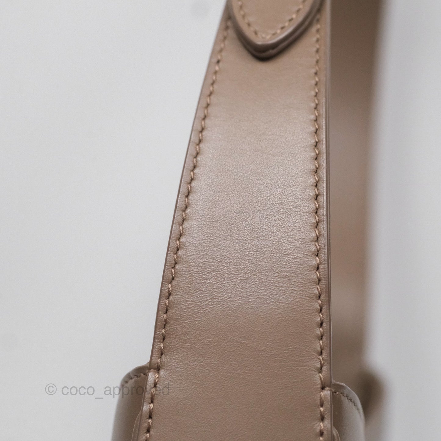 Saint Laurent Le 5 À 7 Taupe Calfskin Bronze Brass Hardware
