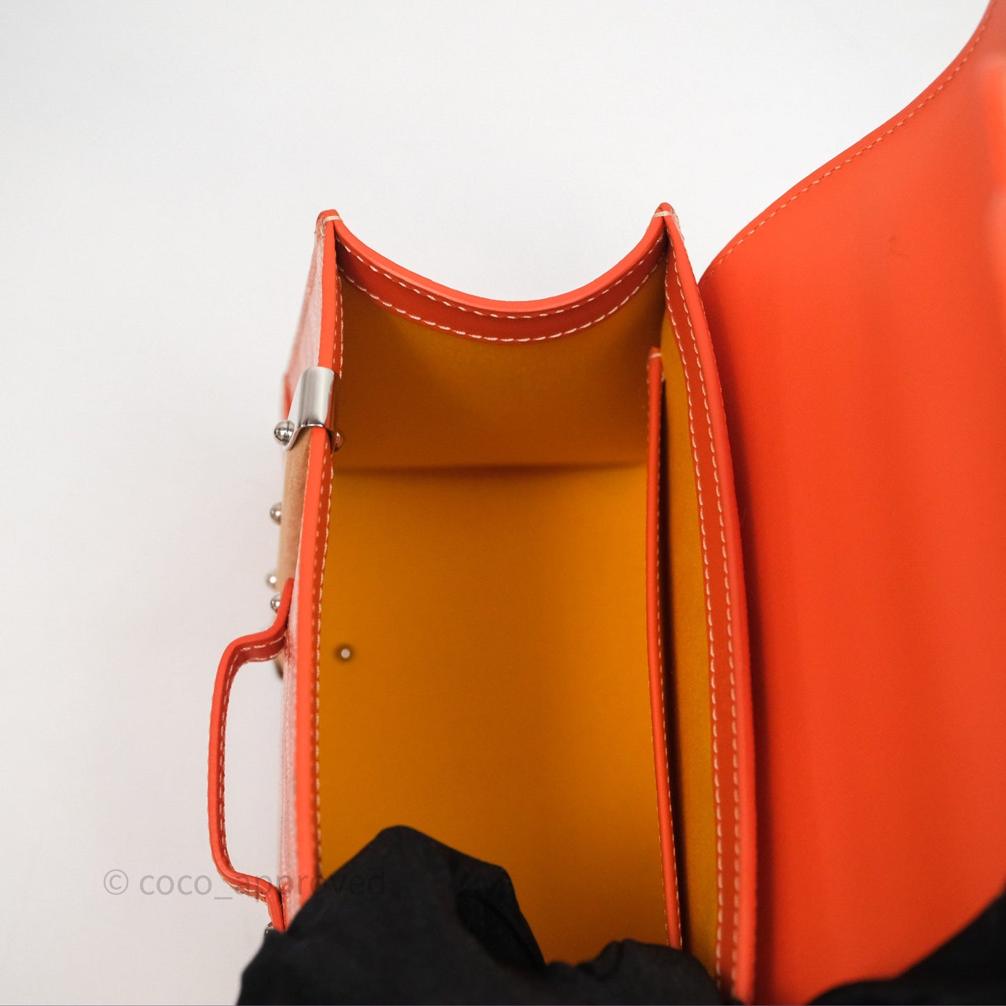 Goyard Saïgon Structuré Mini Bag Orange Goyardine Canvas