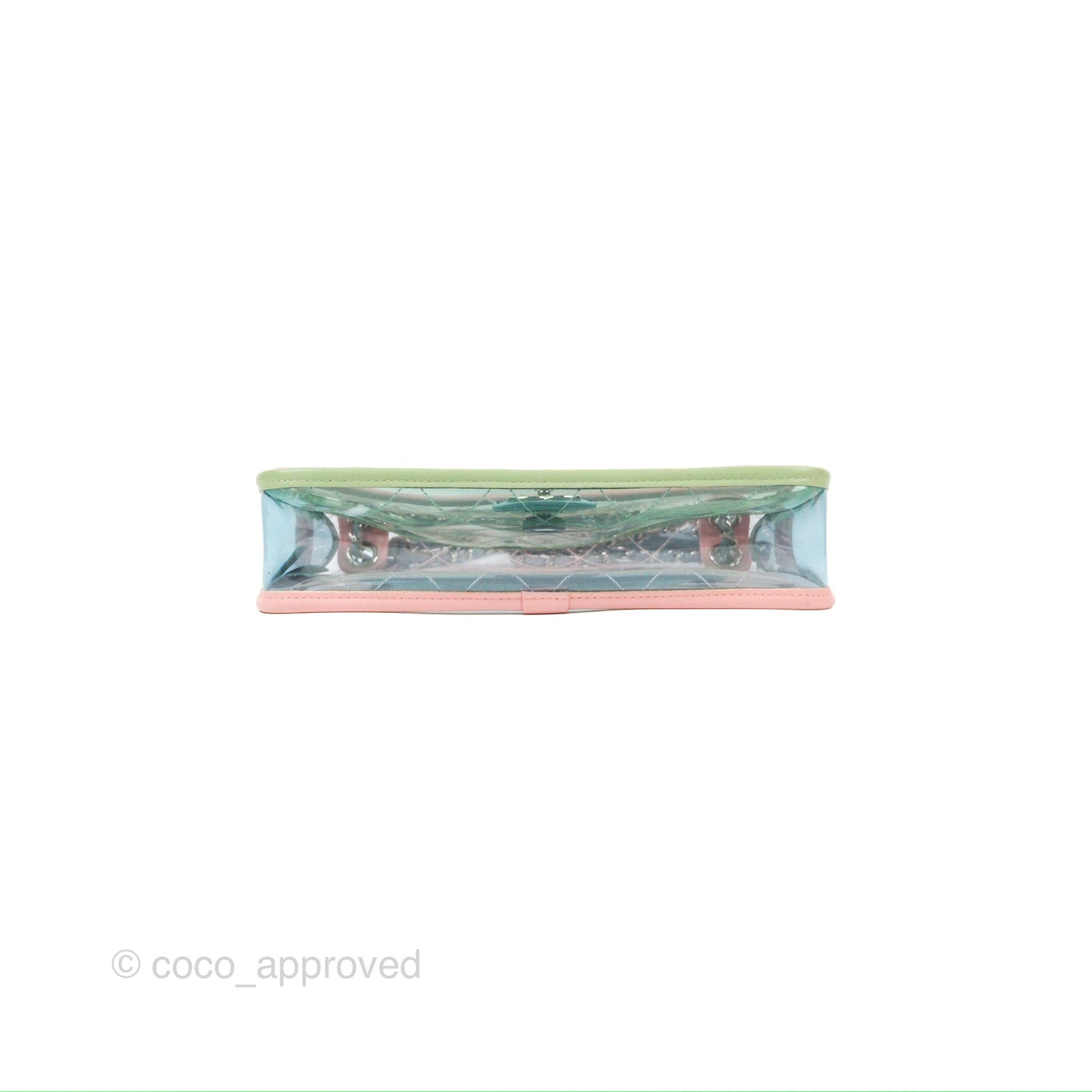 Chanel Coco Splash PVC Medium Flap Bag Blue/Green/Pink Silver Hardware