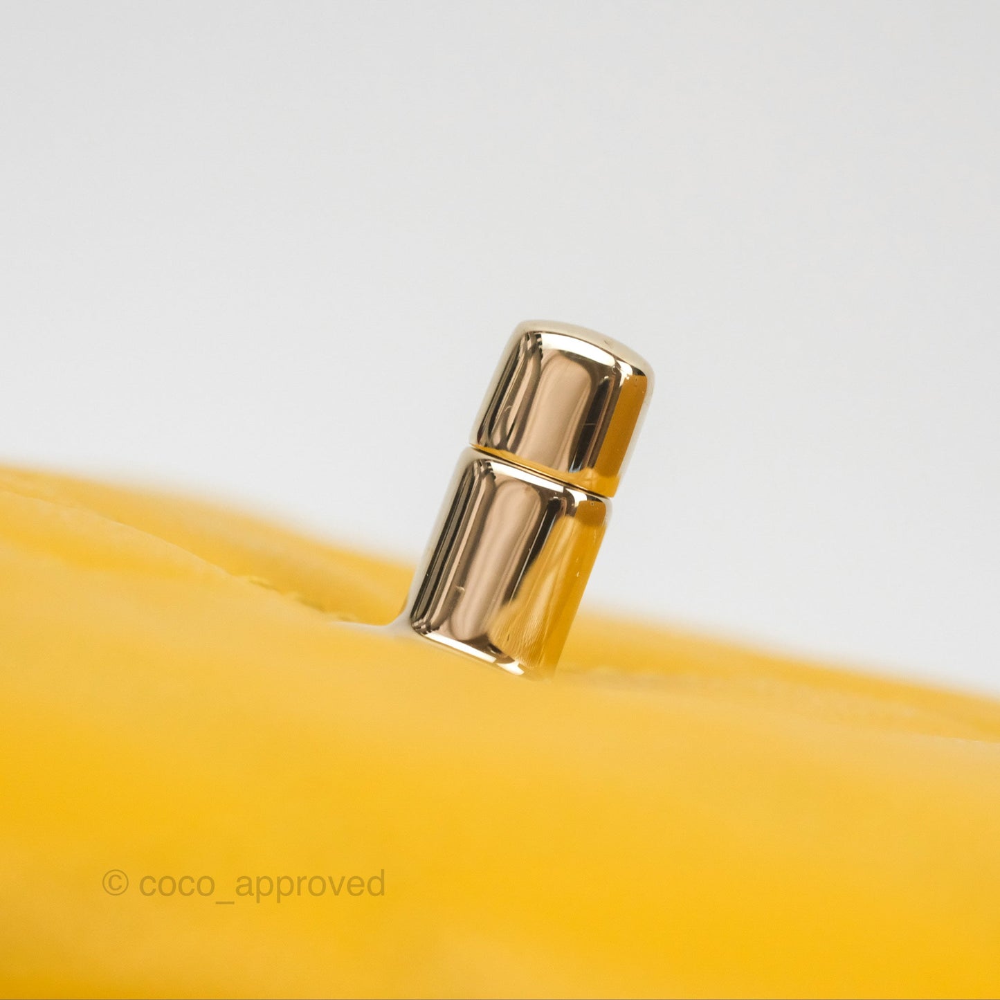 Chanel Small Coco Handle Mustard Yellow Caviar Gold Hardware