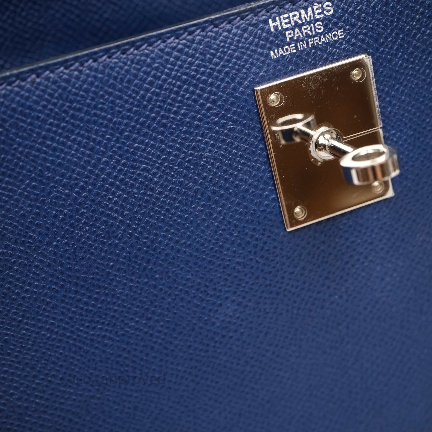 Hermes Kelly 32 Bleu Saphir 73 Epsom Palladium Hardware
