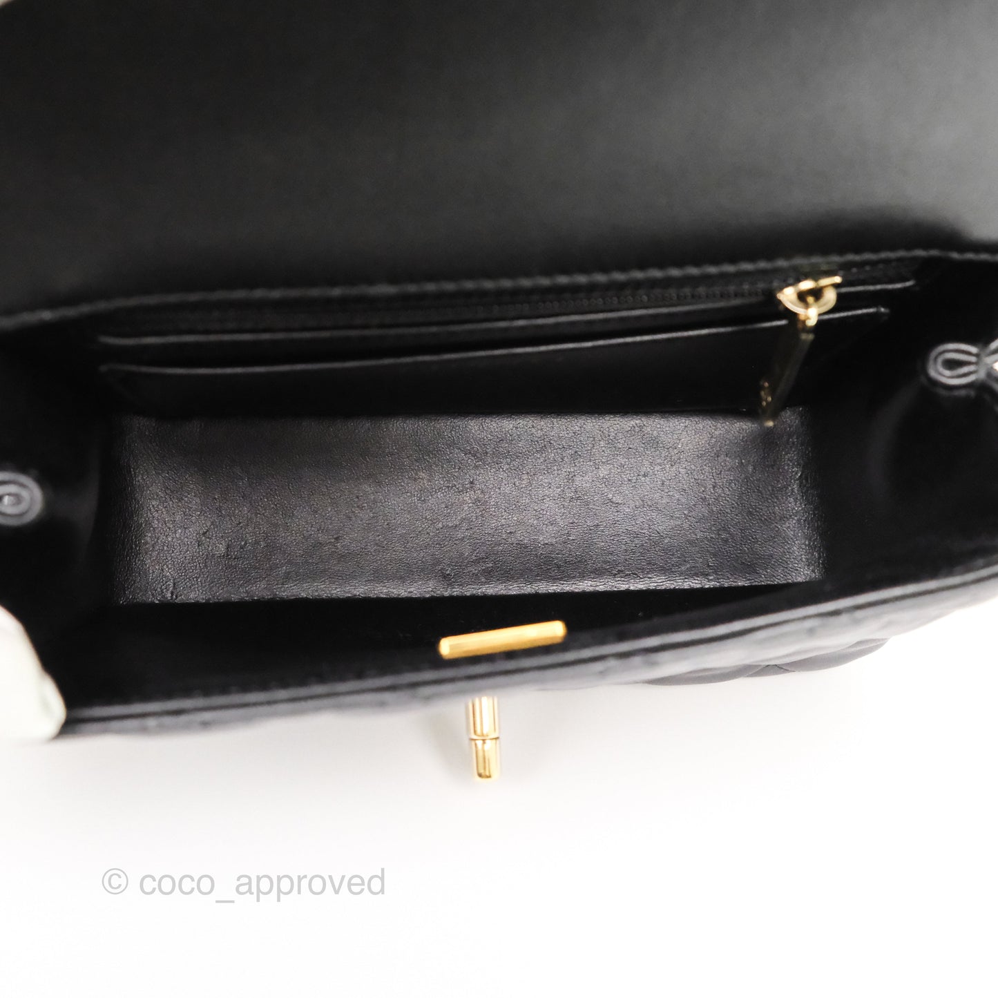 Chanel Crystals Top Handle Mini Rectangular Flap Bag Black Lambskin Gold Hardware 23A