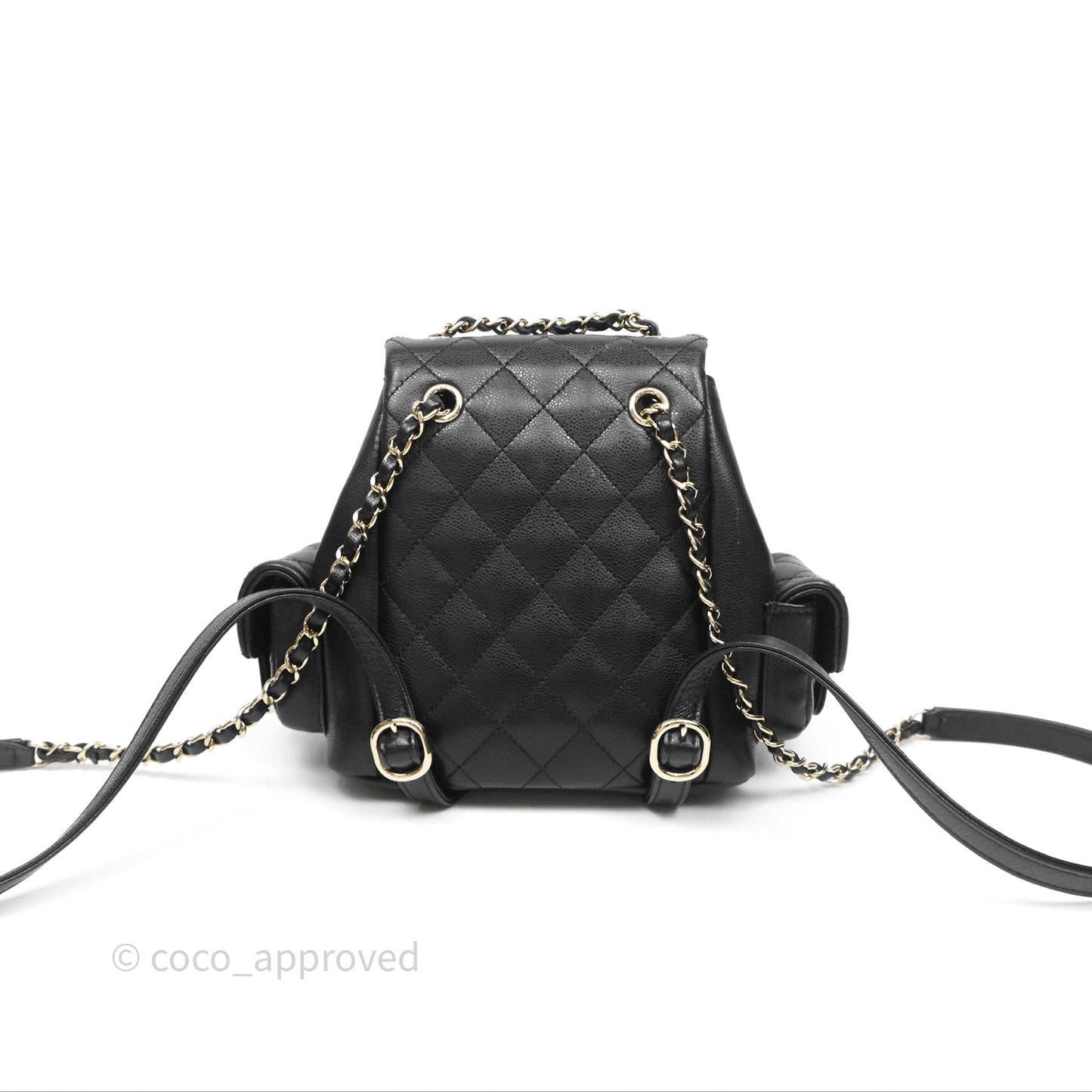 Chanel Small Duma Backpack Caviar Black Gold Hardware