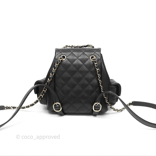 Chanel Small Duma Backpack Caviar Black Gold Hardware