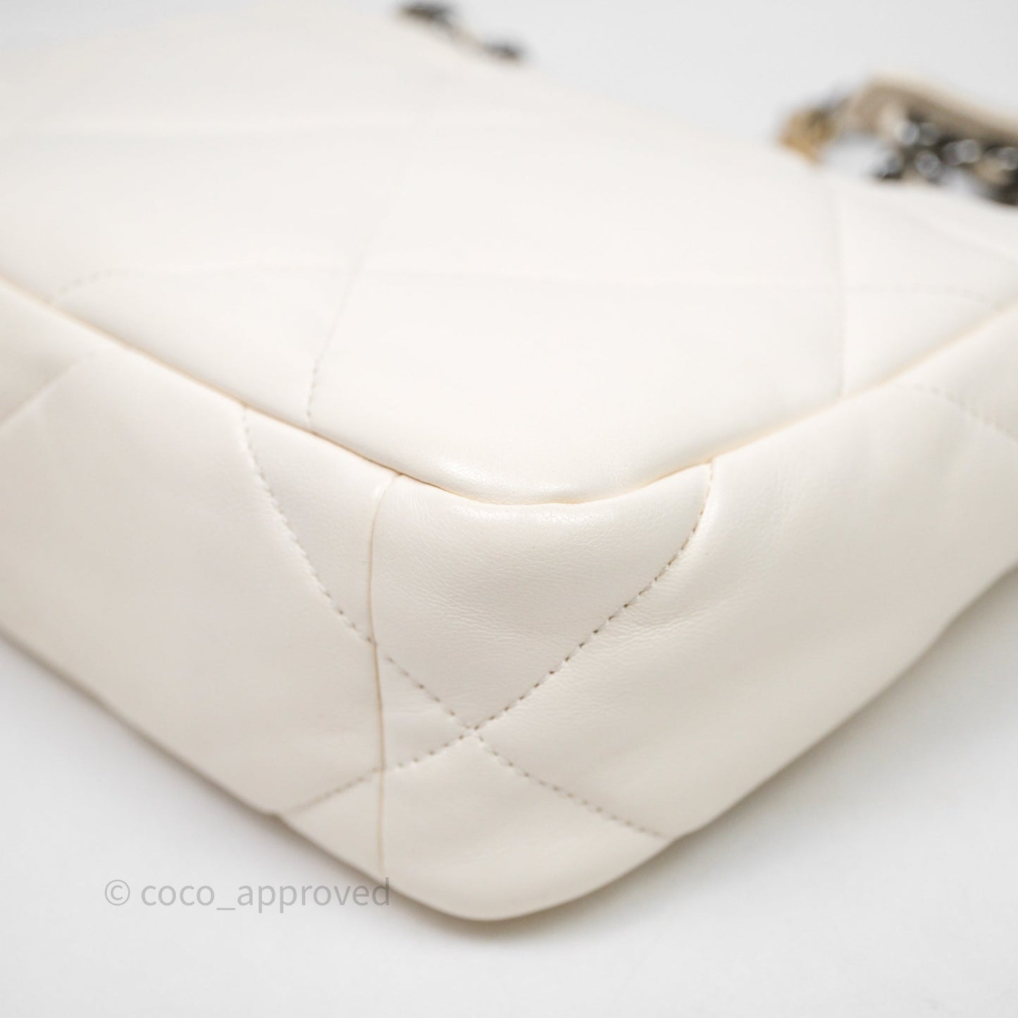 Chanel 19 Small Ivory White Mixed Hardware