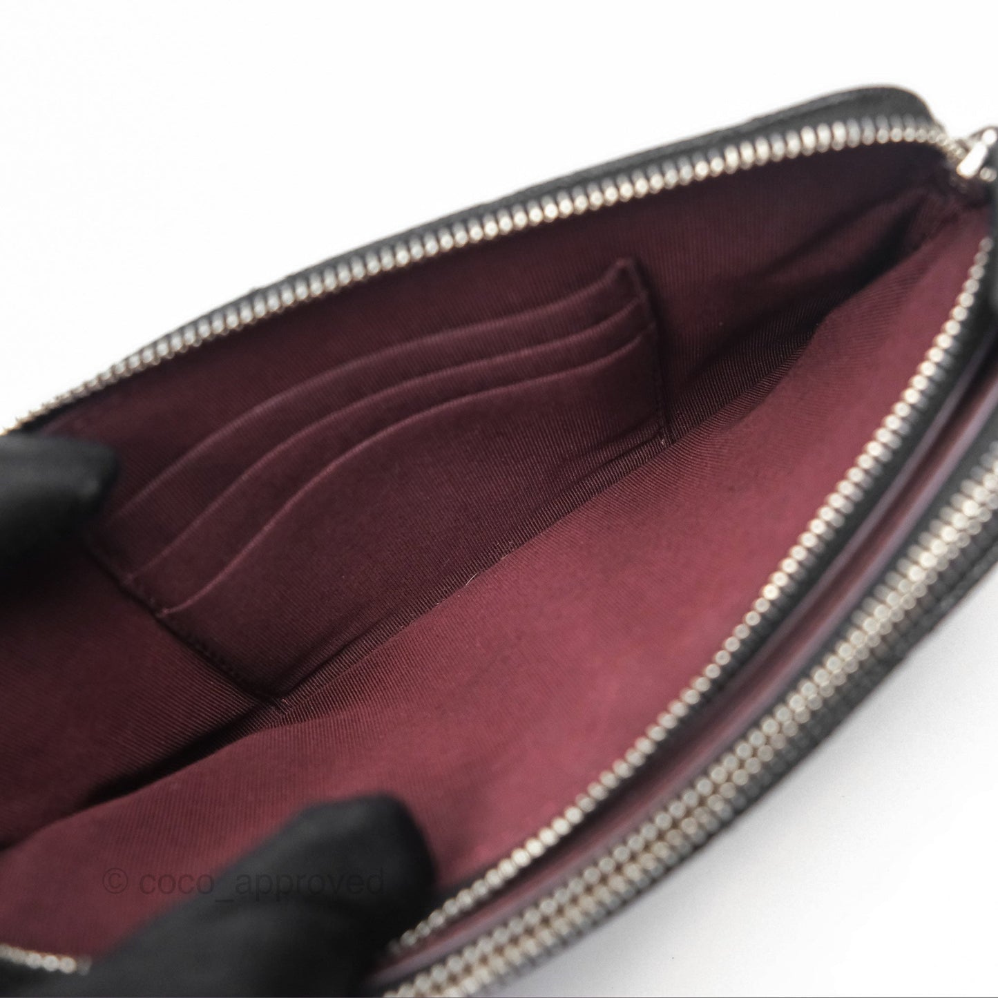 Chanel Clutch with Chain Black Caviar Silver Hardware